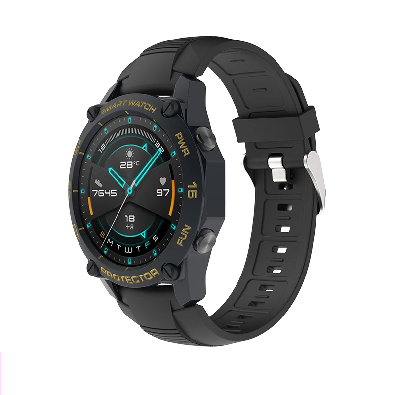 Kup Dla Huawei GT2 46mm Smartwatch Kamuflaż Case Pasek Zestaw TPU Case GT 2 46mm Futerał Ochronny Zegarek Outdoor Sports Akcesoria