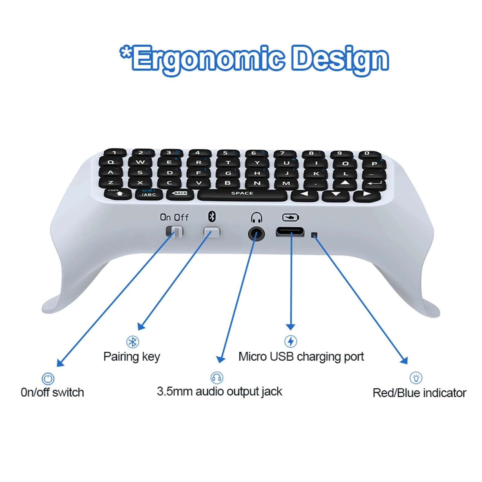 Беспроводная Bluetooth клавиатура Built in Speaker Can Chat Voice внешняя для контроллера