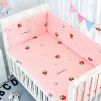 custom size cartoon baby crib bumper twill cotton thicken one piece crib around cushion cot protector newborn room bedding decor