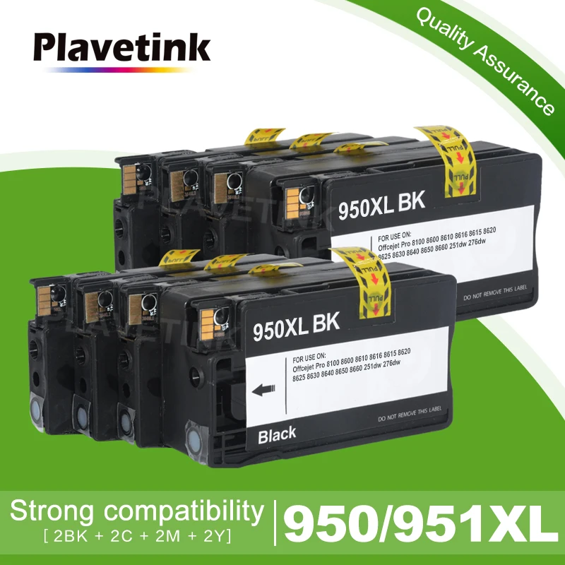 Plavetink 2 комплекта 950 951 XL картридж с чернилами для принтера Замена hp Officejet Pro 8100 8600 8610
