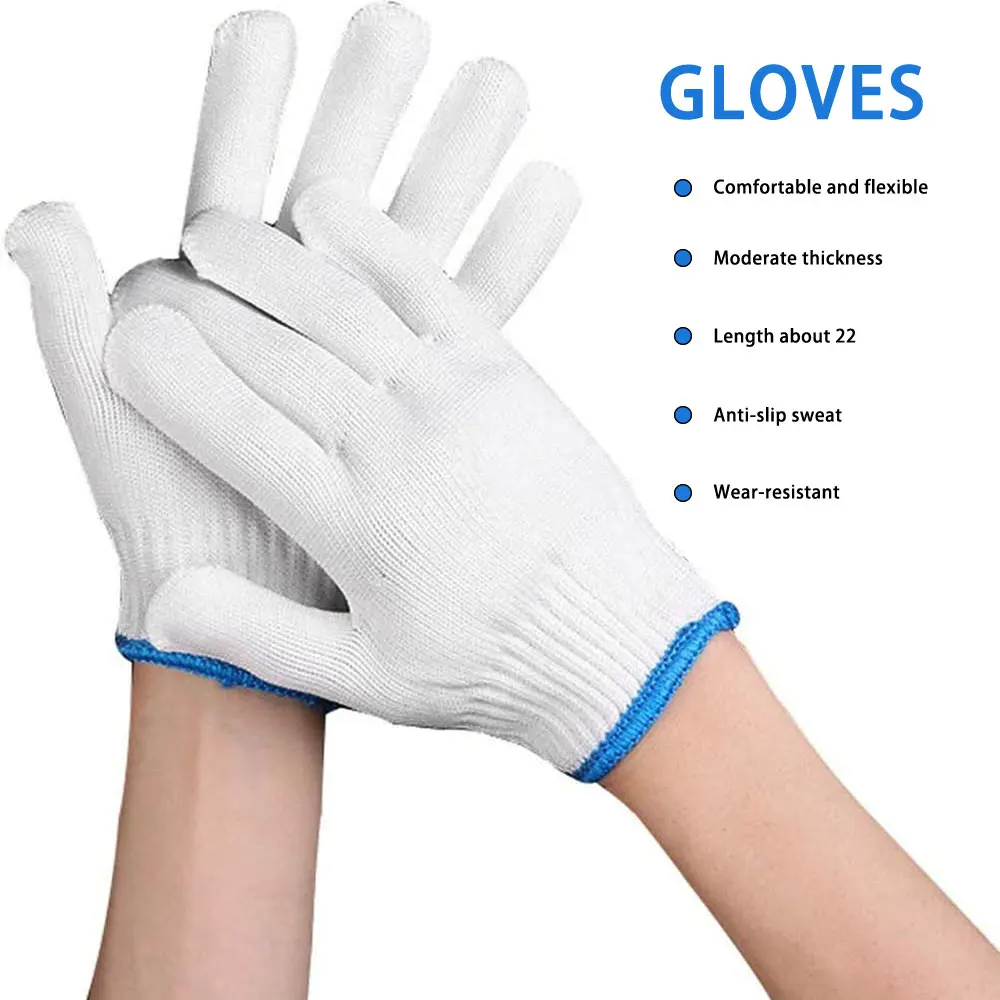 5Pairs Household Hand Gloves Garden Work Thin Cotton Glove Gardening Construction Welding Woodworking | Дом и сад