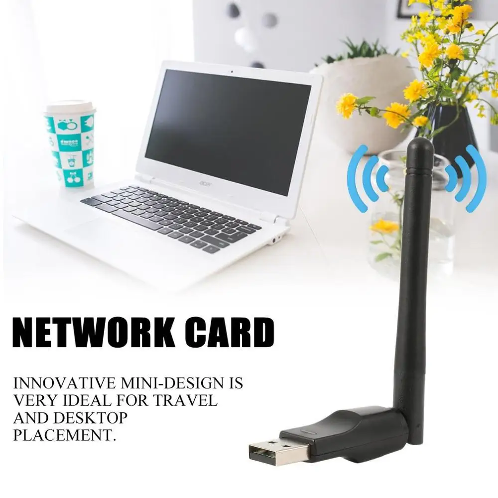 Мини беспроводной WiFi адаптер 150 Мбит/с 20dBm антенна USB приемник сетевая карта 802.11b/n/g
