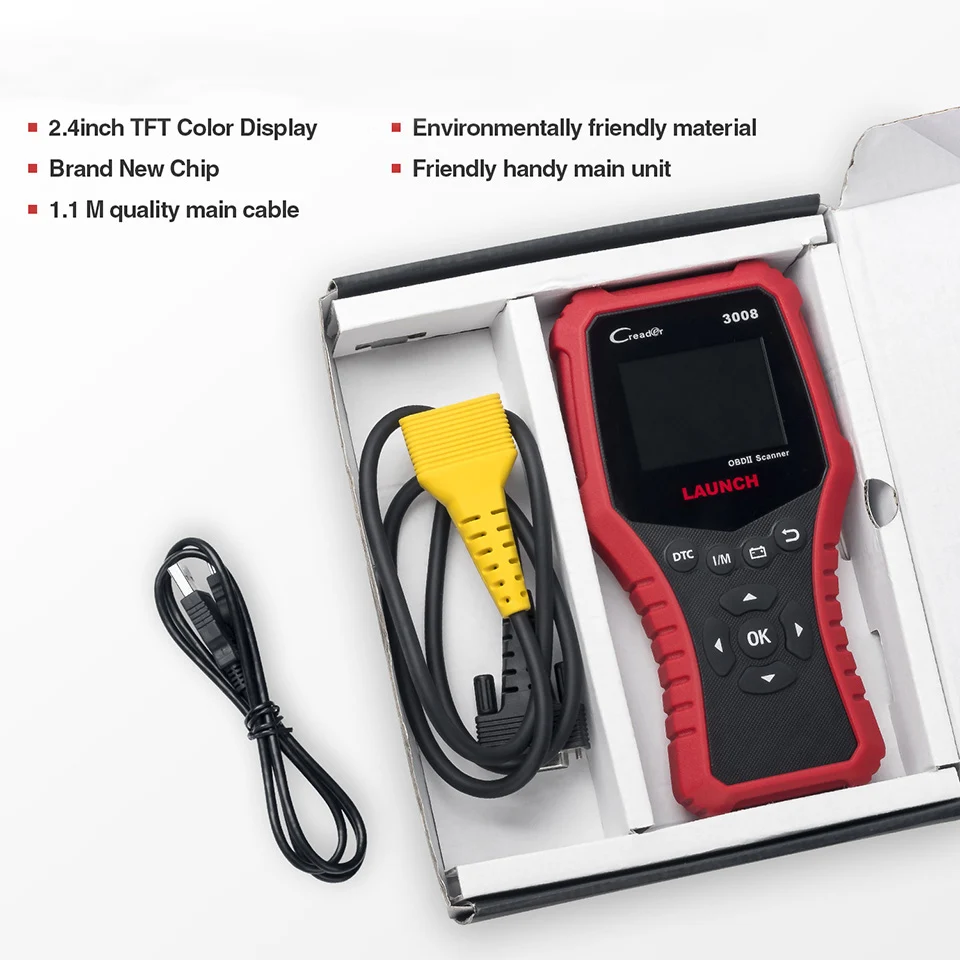 LAUNCH X431 CR3008 Профессиональный OBD2 сканер Улучшенный OBD 2 EOBD диагностический инструмент считыватель кода диагностический сканер для автомобиля
