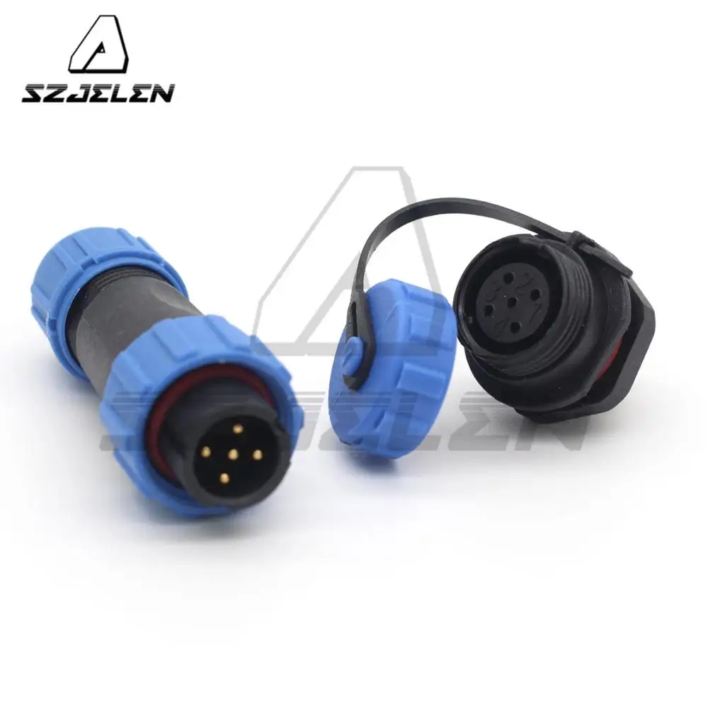 SP13 водонепроницаемый 5-контактный разъем светодиодный питания и розетка IP68