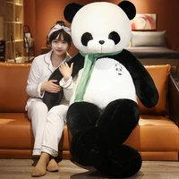 1pc 80100cm lovely panda with scarf plush toy giant animal treasure panda stuffed dolls soft sleep pillow for children present