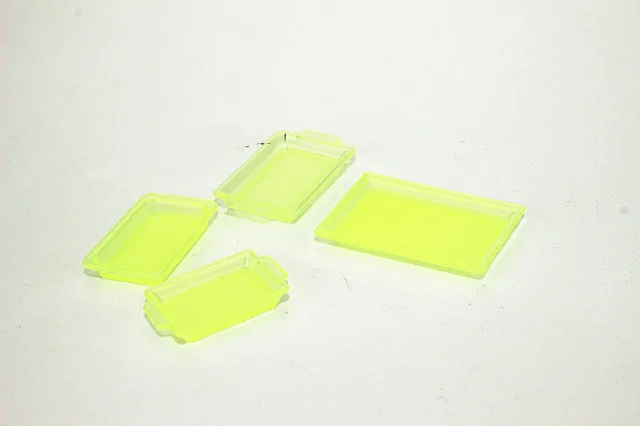 light yellow 1:12 кукольный домик Миниатюрный Мини поднос тарелка кукла кухонные аксессуары Игрушка для леса животных Семья коллекционный подарок - Цвет: light yellow