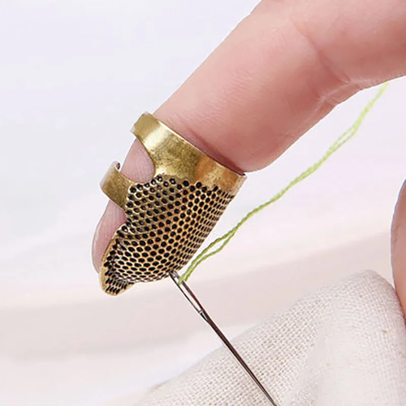 1PCS Retro Finger Protector Antique Thimble Ring Handworking Needle Needles Craft DIY Household Sewing Tools Accessories | Дом и сад