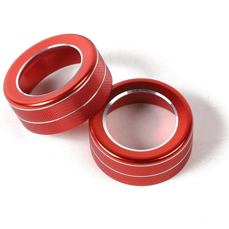 

2Pcs o Knob Cover o Switch Knob Decoration Aluminum Alloy Accessory Trim for 4Runner 2010-2019