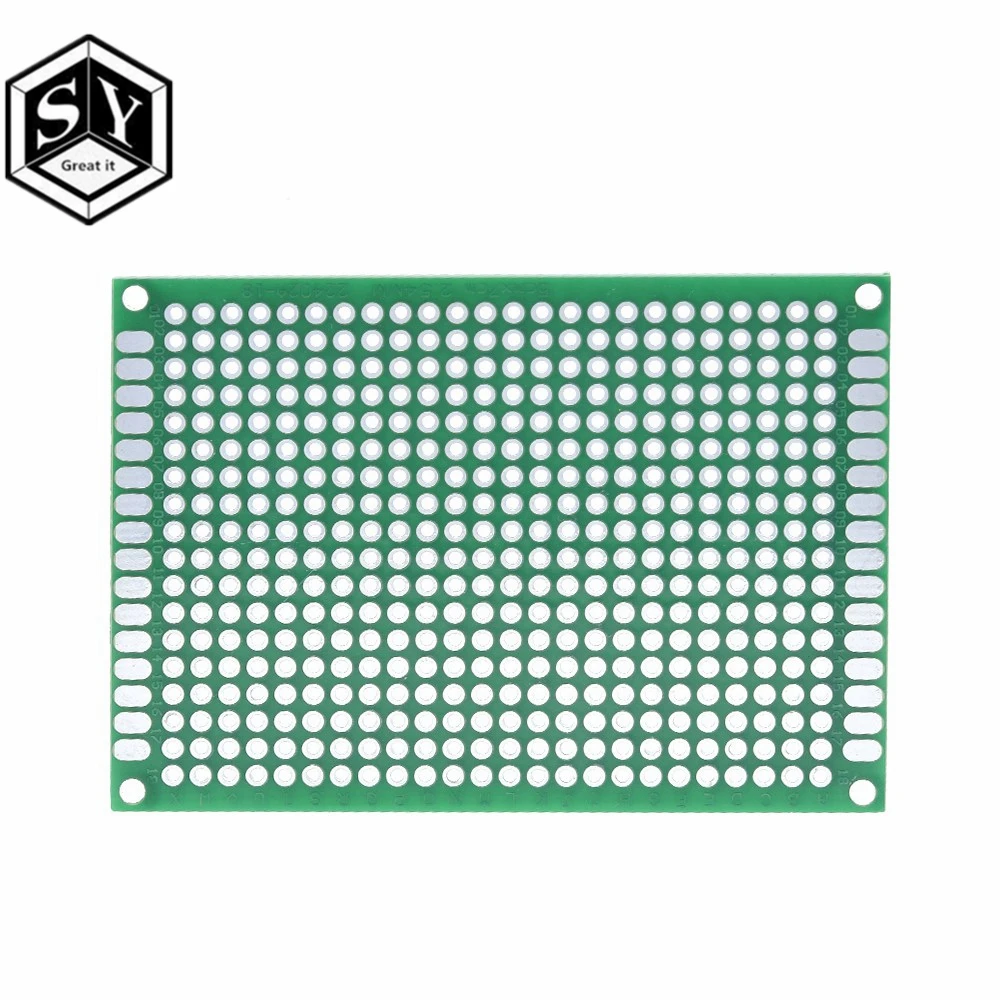 1 шт. Great IT двухсторонний Прототип PCB Луженая универсальная плата 5x7 5*7 см зеленая |