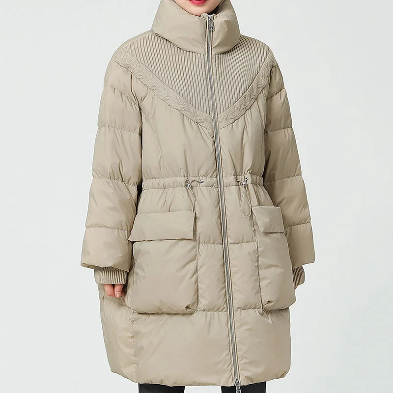 

New Winter Cold Warm Jackets Plus Size Women Down Jacket Windproof 90% White Duck Down Outerwear Casual Parka Overcoat 4XL 90 KG