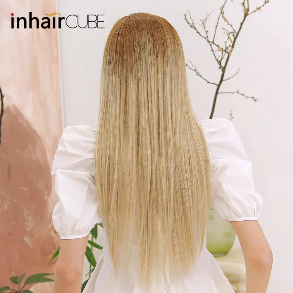 Inhaircube синтетические парики для женщин Омбре коричневые до светлые термостойкие