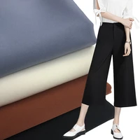 wide 59 summer thin filament twill two ways stretch fabrics polyester spandex material casual wide leg trousers dress fabric