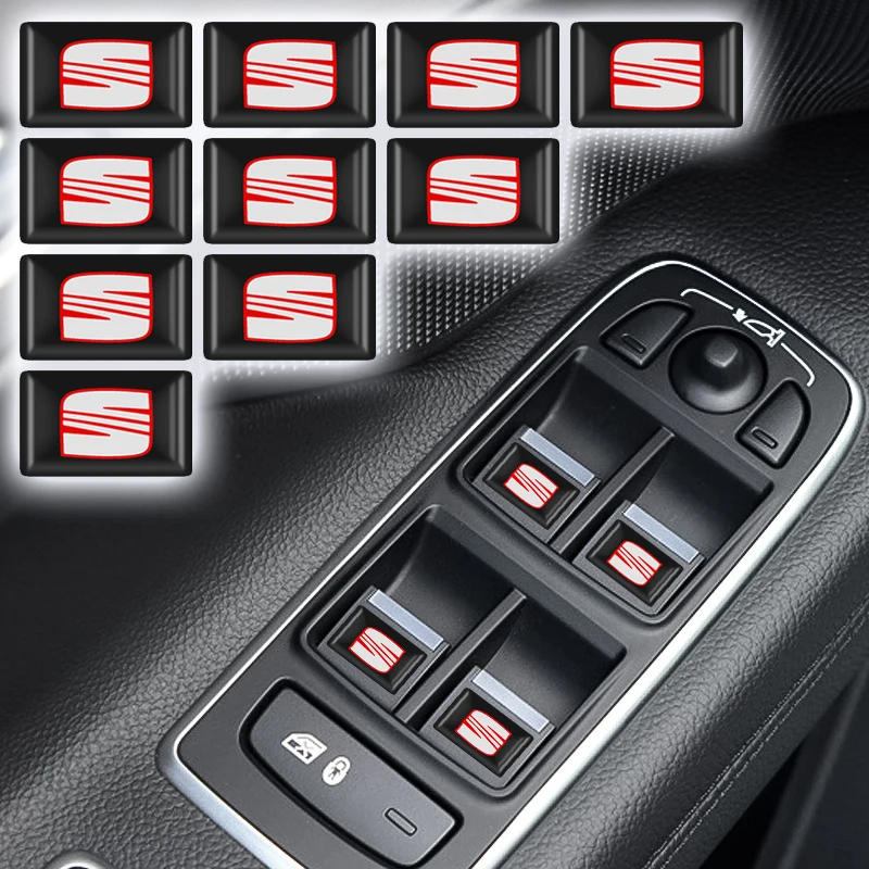 

10pcs Car Styling 3D Epoxy Decoration Sticker Emblem Badge Decals For Seat Cupra Leon 2 5f Mk3 Ibiza Altea Exeo Auto Accessories