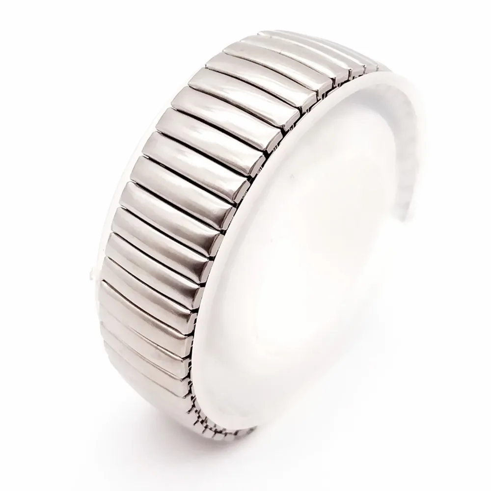 12 14 16 18 20 22 MM Stretch Expansion Stainless Steel Parts Watch Band Strap Metal Watch Bracelets Accessories +Spring bar