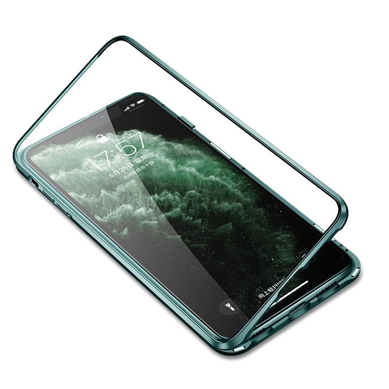 Магнитный чехол для телефона iPhone 11 Pro защита на 360 градусов магнитное переднее и