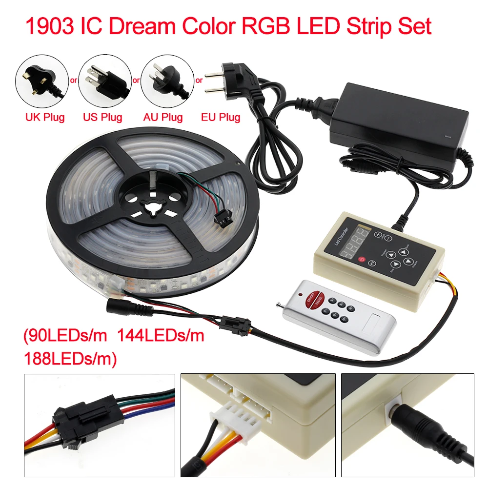 Светодиодный скачки светильник RGB Цвет беговые кроссовки nikeeinglys Сменные Светодиодные ленты 5 м с 133 программа RF контроллер Праздничные огни Decoracion Фея светильник