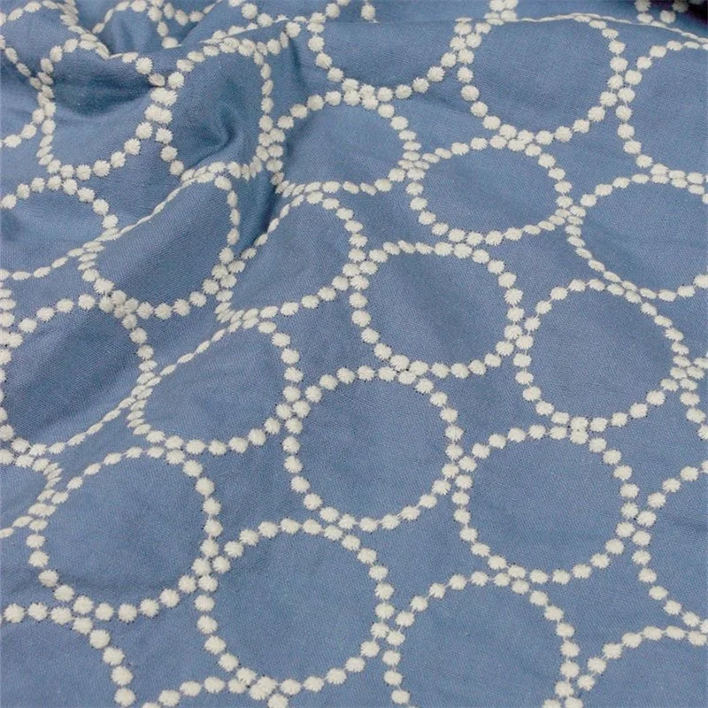 

130cm Width Heavy Embroidery Contracted Circle Hemp Cotton Cloth Handmade DIY