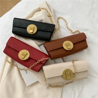 2021 summer new trendy handbag womens bag shoulder clutch pu leather metal buckle elegant underarm tote