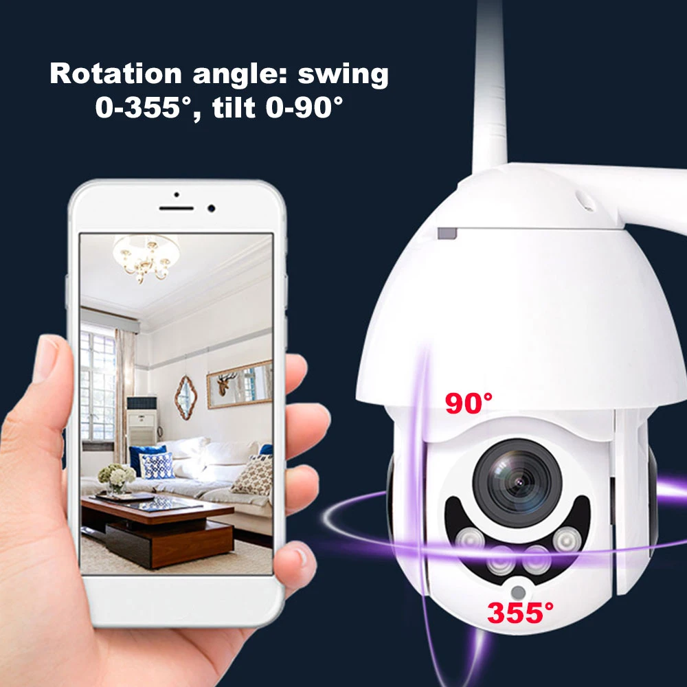 Купольная Wi-Fi камера наблюдения ночного видения для внутреннего обнаружения