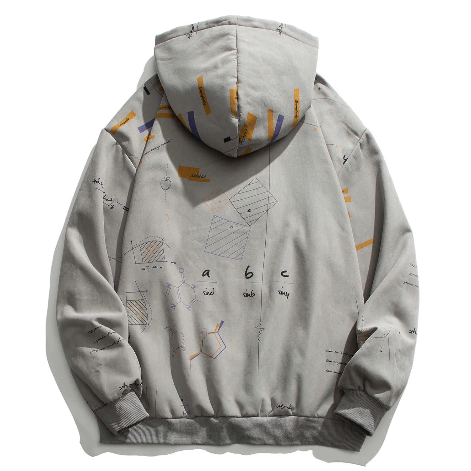 Толстовка из флиса с нарисованной формулой Мужская толстовка Повседневный