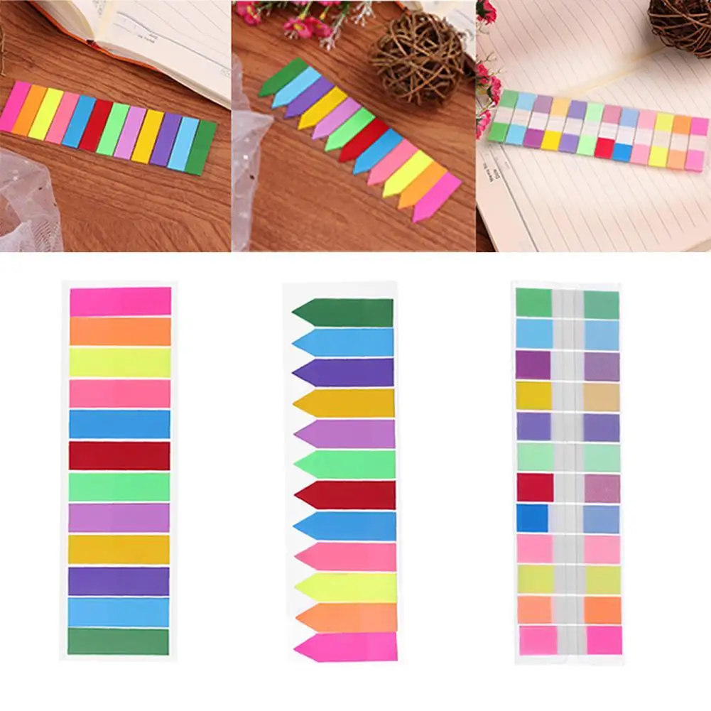 

12 Color Sticky Notes Index Memo Pad N Times Label Paper Self-adhesive Bookmark Memo Pad Sticker School Stationary Supplies