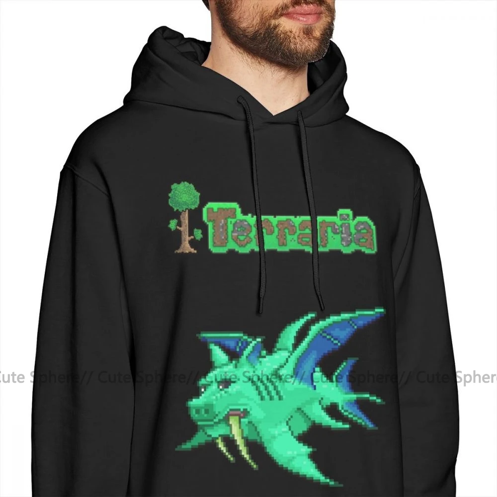 Terraria/худи Terraria Duke Fishron, толстовки, Осенний ХХХ пуловер, худи, длинная Хлопковая мужская повседневная синяя уличная одежда, толстовки