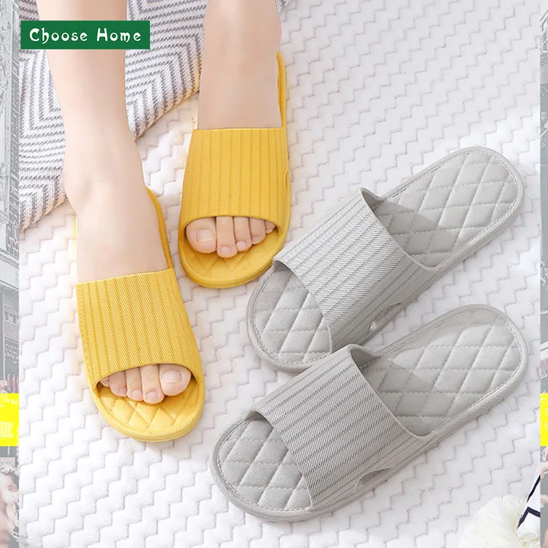 Летние тапочки на плоской подошве мужские пляжные женские для дома и улицы