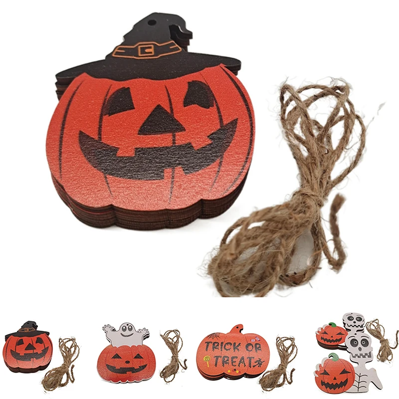 Привидение тыква Хэллоуин украшения деревянные Мультяшные подвески для дома