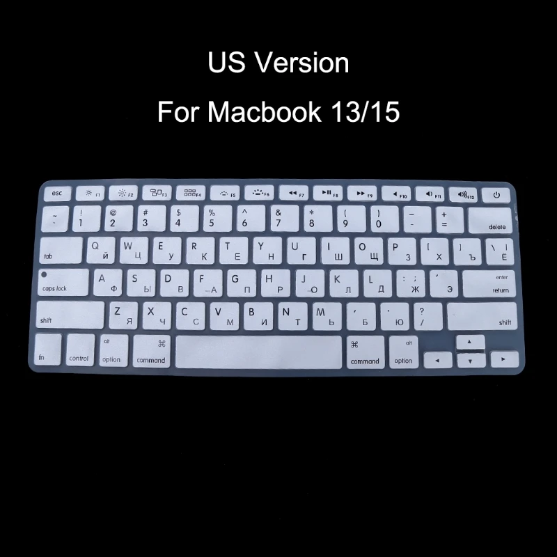 Силиконовый чехол с русской клавиатурой для Apple Macbook Air Pro 13 15 H052|Аксессуары мышей и