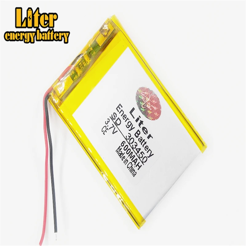303450 3 7 V 600mAH полимерный литий-ионный/литий-ионный аккумулятор для dvr GPS mp3 mp4