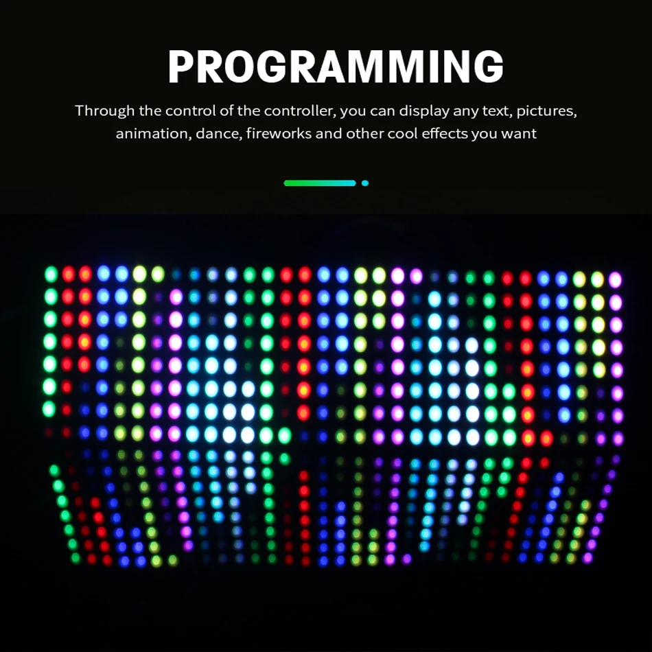 WS2812 Digital Flexible LED Programmed Panel Screen Individually Addressable Full Color Display BoardDC5V 8*8 16*16 8*32 Pixels | Лампы и