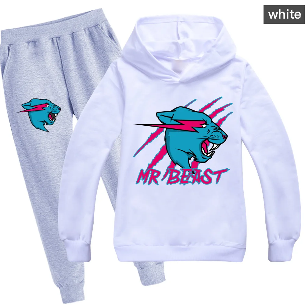 Children Sets Cat Costume Kids Sweatshirts Cotton Coat Kids Clothes Cartoon Girls Hoodies Baby Boy Clothes Casual Two Piece Suit