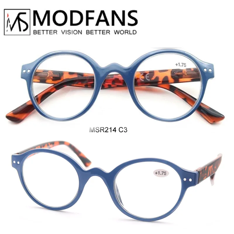 Очки MODFANS для чтения мужчин и женщин винтажные стильные аксессуары в круглой