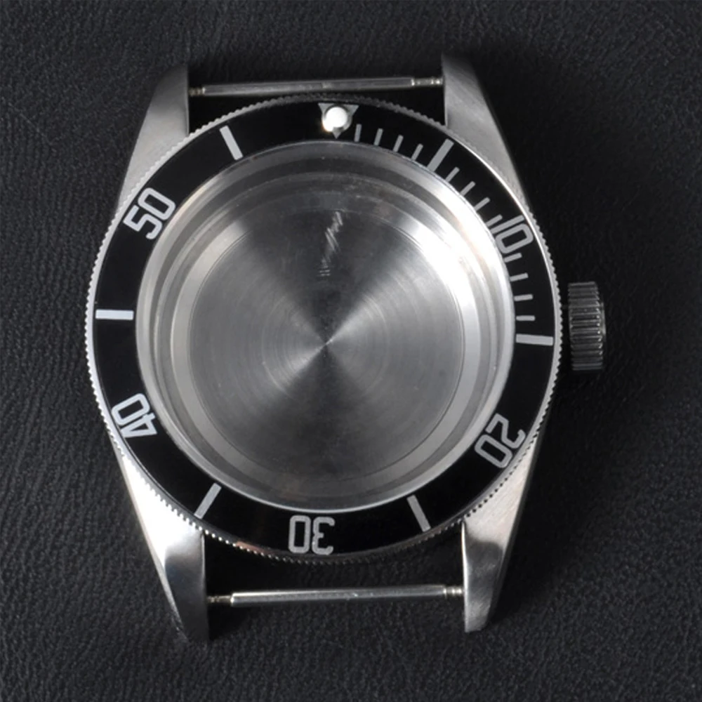 41 мм корпус из сапфирового стекла алюминиевый черный ободок детали для часов