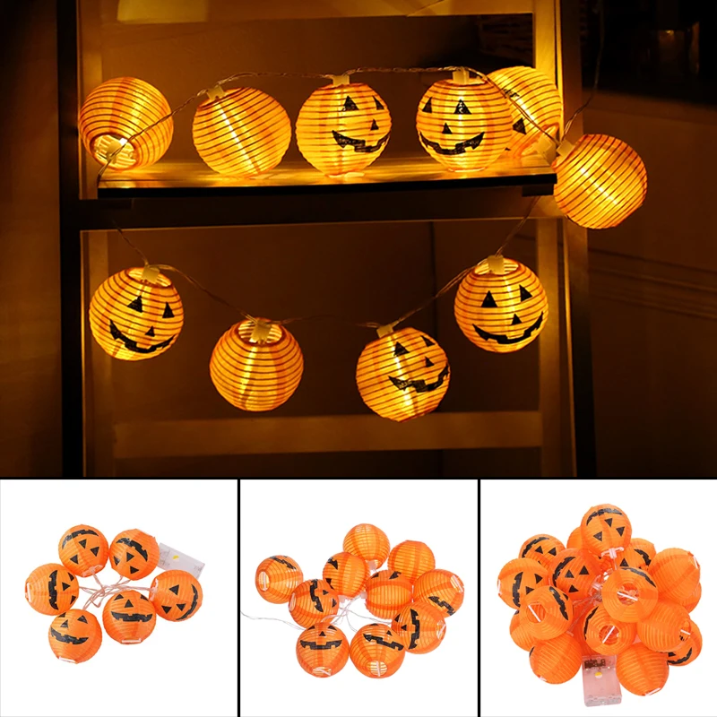 

Halloween String Lights Battery Operated Decorative Lights Pumpkin Lights Create Atmospheres Indoor Outdoor Party Best Gift HY