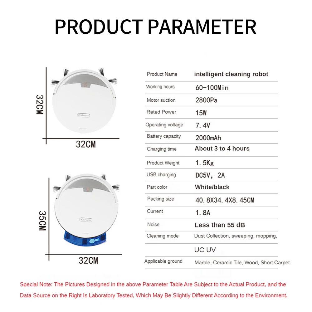 

Robot Vacuum Cleaner Home Automatic Wireless Timer Vacuum Cleaner Wet and Dry Anti-drop Vacuum Cleaner Robot