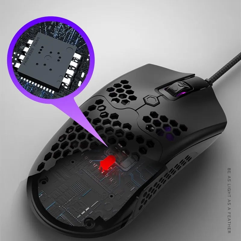 Мышь Компьютерная X7 игровая Проводная Бесшумная со светодиодной подсветкой 12000dpi