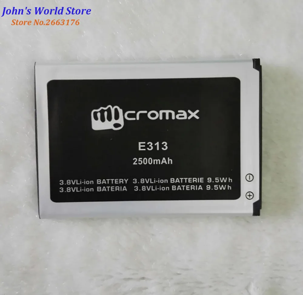 Высокое качество оригинальный для Micromax E313 мобильный телефон литиевая батарея 2500