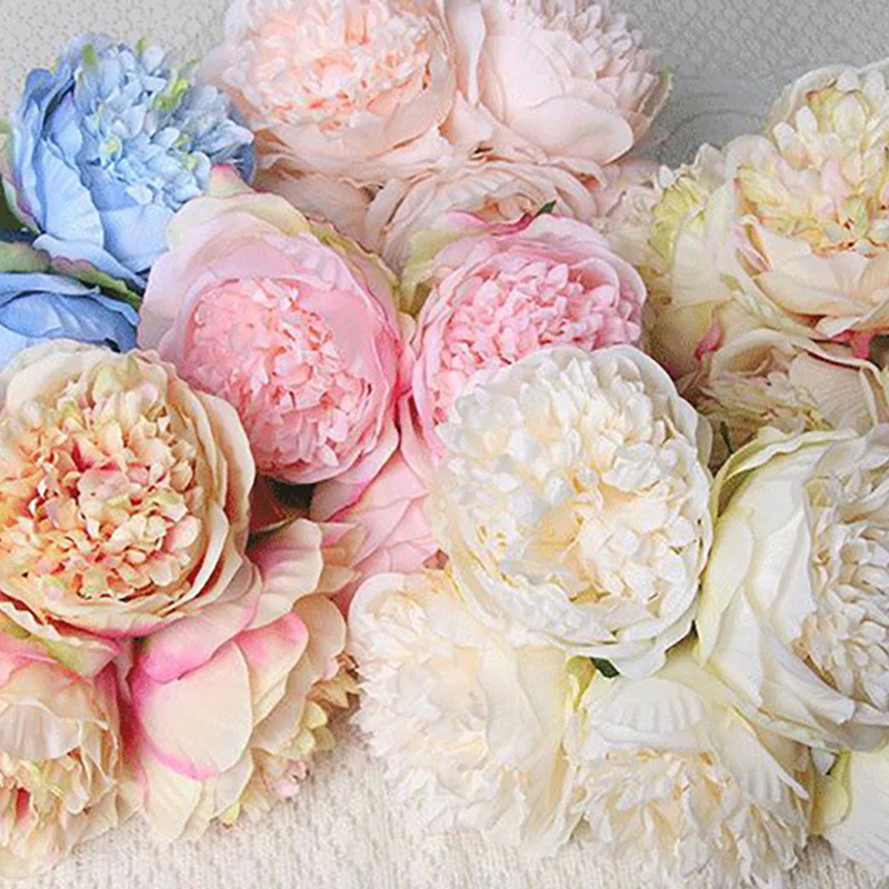 

Simulation Five-headed Peony Artificial Pink Peony Flowers Bridal Bouquet Fake Floral Wedding Party Decoration JPDZS893