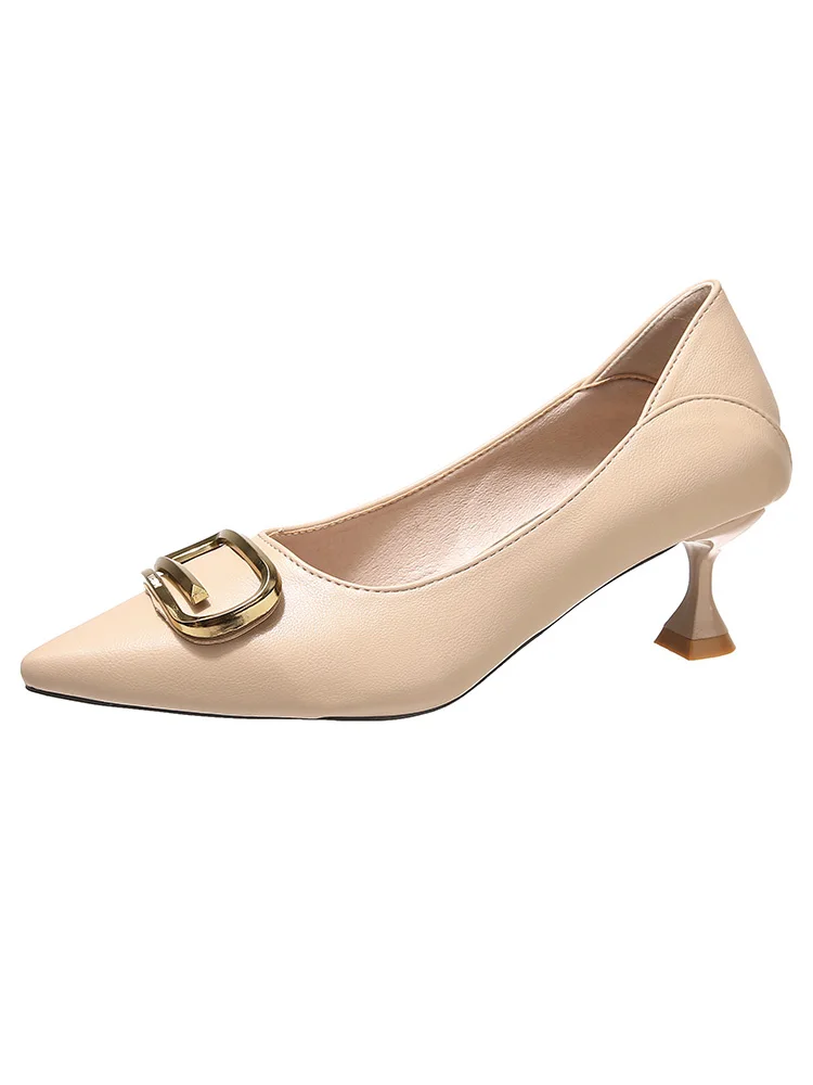 

Woman Sexy High Heels Shoes Slip On 2021 Sandals Ladies All-Match Pointed Pumps Shallow Mouth Lace-Up Crossdressers Slip-On Late