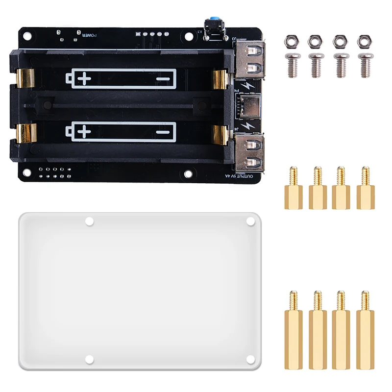 Новый Raspberry Pi 4B/3B +/3B 18650 дюйма с RTC и кулометром устройство питания для Pi|Аксессуары