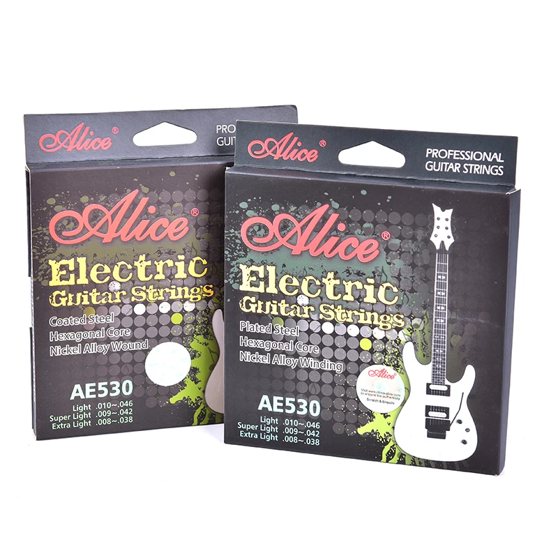 

For AE530 Electric Guitar Strings 6pcs/set Light Super Light Extra Light Nickel Alloy Wound Full Set Hexagonal Core
