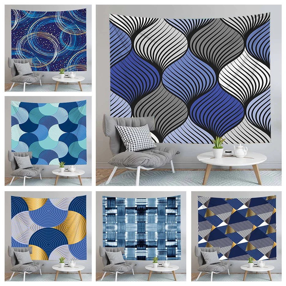 Красочные геометрические гобелены настенное одеяло богемный ромб прямоугольный