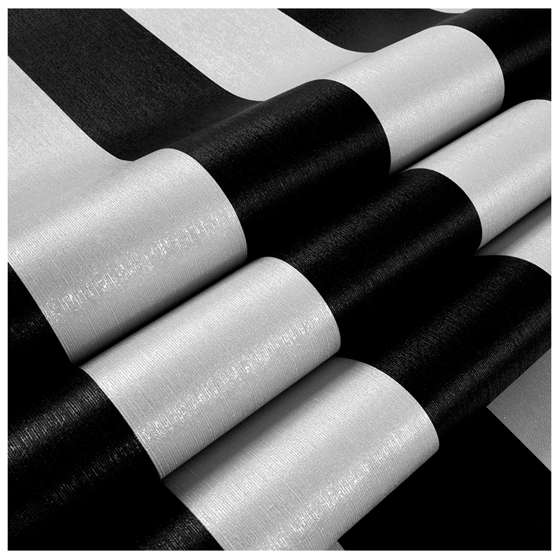 Современные модные желтые серебряные полосатые обои 3d черные красные широкие