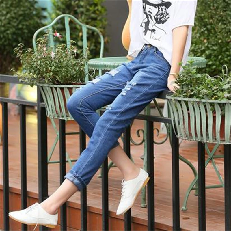 Женские летние и весенние Бриджи свободного кроя|loose jeans|capri jeansjeans casual |