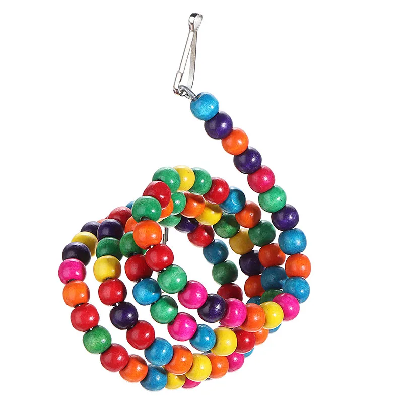 7 шт. попугай клюв игрушки птицы Жевательная подвесная клетка игрушка бусины