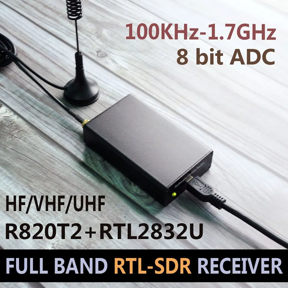 Радиоприемник 100 кГц-1 7 ГГц полный диапазон UV HF RTL-SDR USB тюнер RTLSDR USB-адаптер с RTL2832u