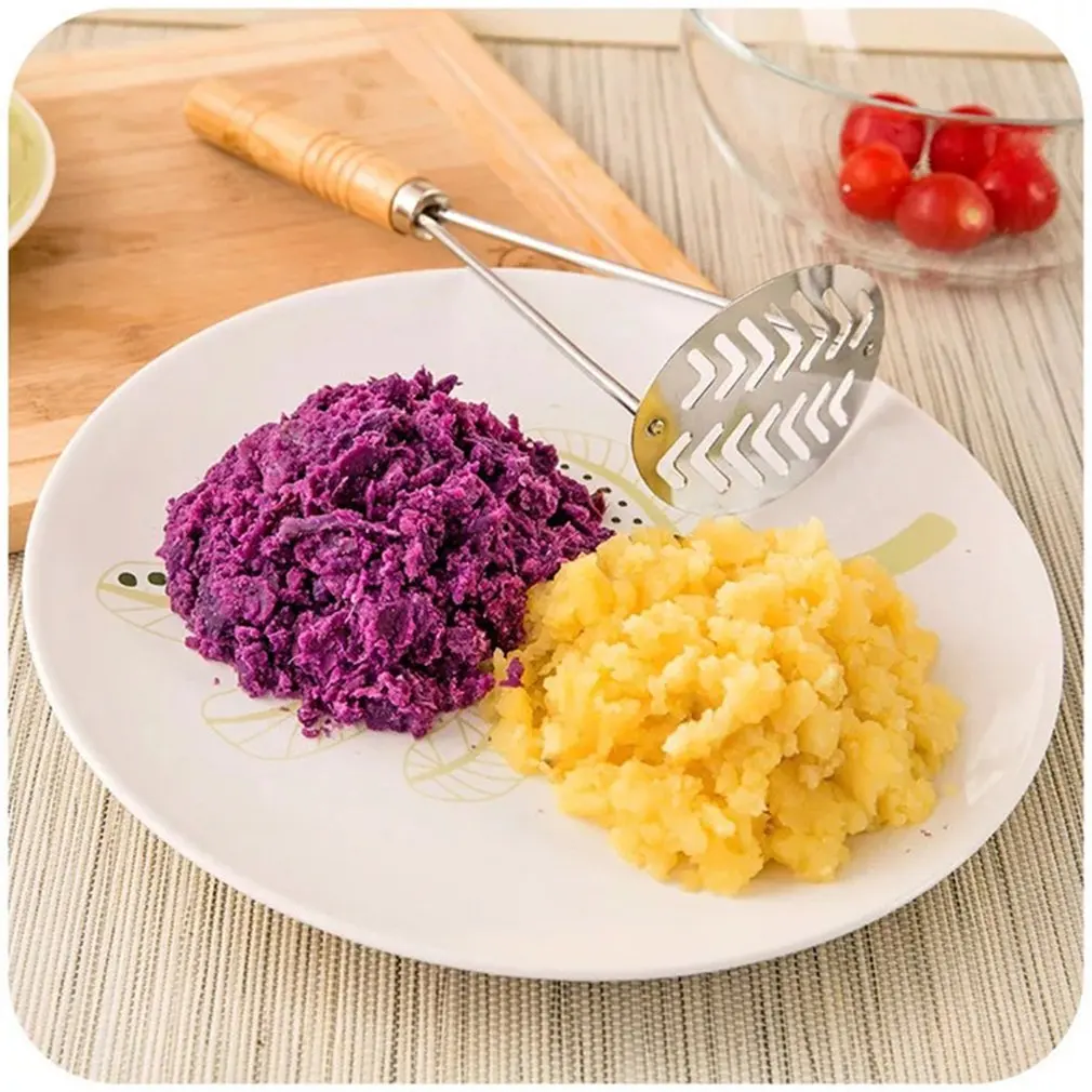 Кухонный пресс для картофеля из нержавеющей стали Ручной с ручкой толстый