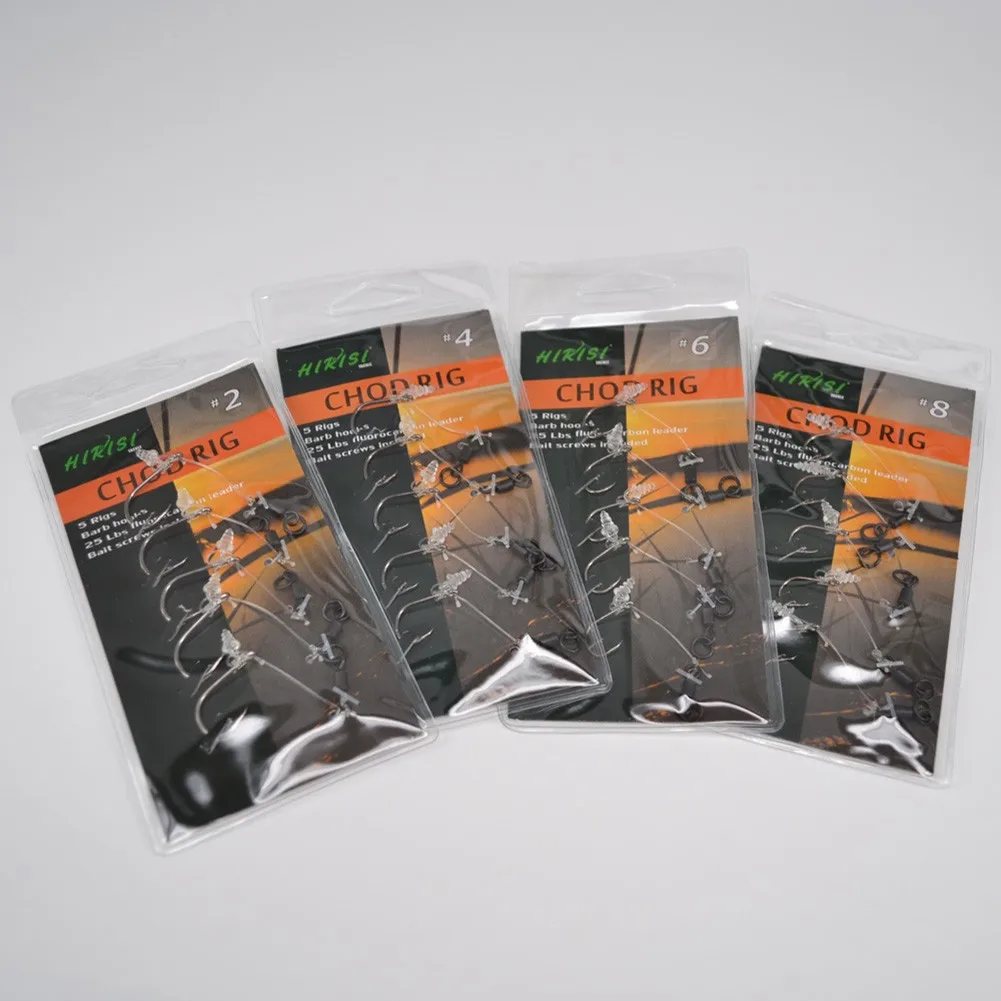 

5pcs Carp Fishing Tackle Barbed Hook Fishing Hooks Chod Rigs Ready Tied