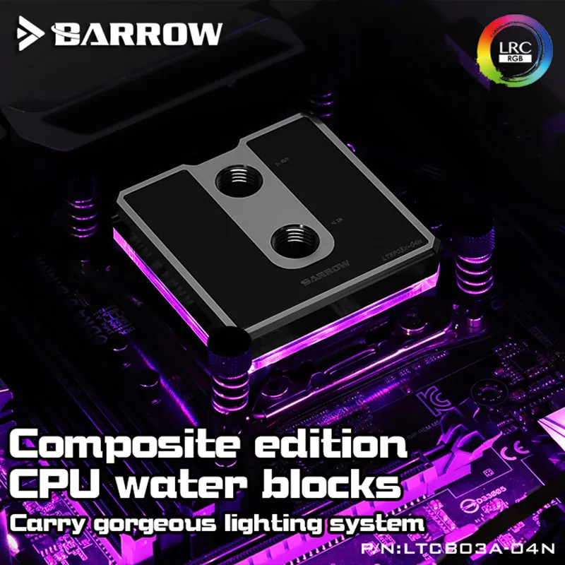 Барроу водоблок для процессора для AMD AM3 AM4 платформы выделенный LRC2.0 5V 3Pin высокой плотности Jetting микро-Водный LTCB03A-04N